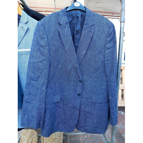 170 - Thirteen good quality mens suit jackets to include an as new Gant, Moss, Favourbrook, Zara, Brioni, ... 