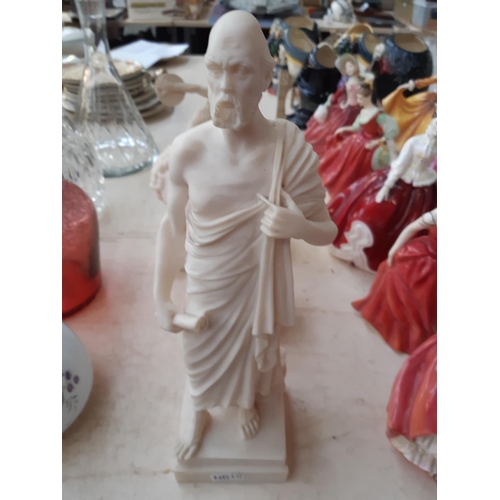 216 - Six Grand Tour style alabaster effect figurines