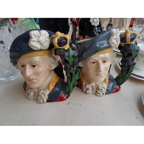 261 - Ten Royal Doulton character jugs to include The London Bobby (one small, one large), Chelsea Pension... 