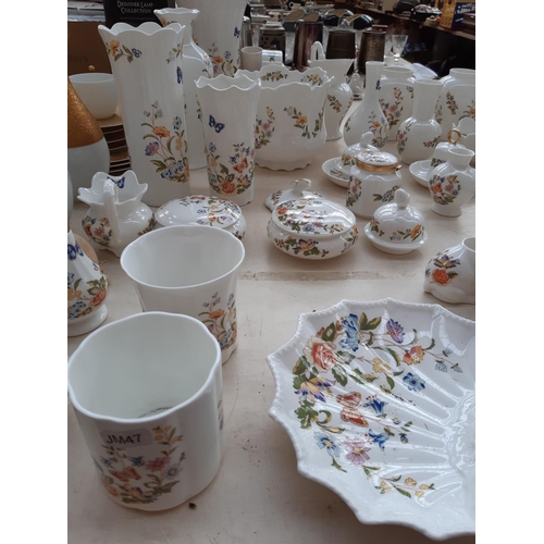 264 - 39 pieces of Aynsley Cottage Garden china to include 6 various plates, 5 vases, planter, 5 bon bon d... 