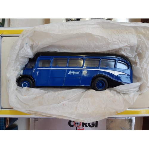 305 - Six boxed diecast vehicles to include a Vanguards Kodak Bedford 'S' type van, Vanguards Cleveland Mo... 