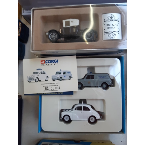 305 - Six boxed diecast vehicles to include a Vanguards Kodak Bedford 'S' type van, Vanguards Cleveland Mo... 