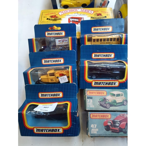 307 - Thirteen boxed diecast vehicles to include Matchbox No. 73 Model A Ford, Jaguar SS 100, 40th Anniver... 