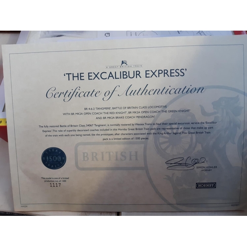 329 - A boxed Hornby R2308M The Excalibur Express 00 gauge limited edition train pack (see condition repor... 