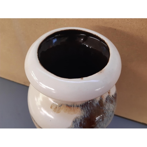 102 - A West German Scheurich Keramik brown and cream vase - 291-38