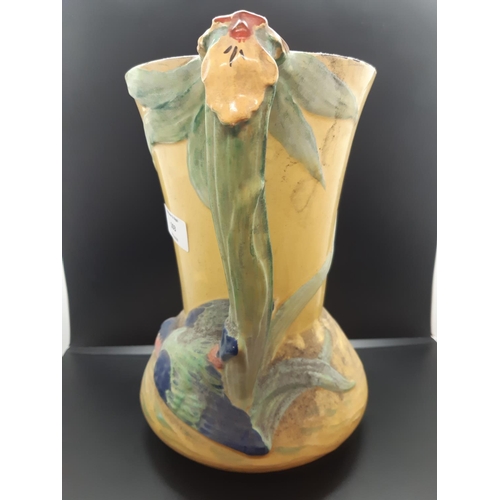 103 - An Art Deco Burleigh hand painted ceramic pitcher with kingfisher design (see condition report)