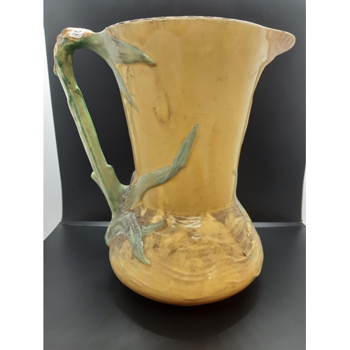 103 - An Art Deco Burleigh hand painted ceramic pitcher with kingfisher design (see condition report)