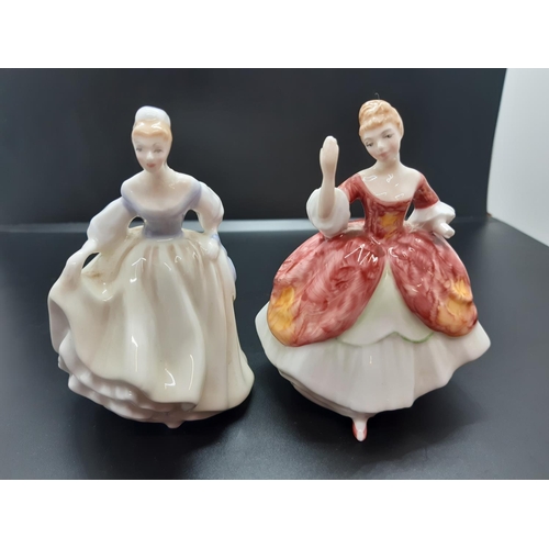 112 - Four miniature Royal Doulton figurines by Peggy Davies to include Kirsty, Fair Lady, Sunday Best and... 