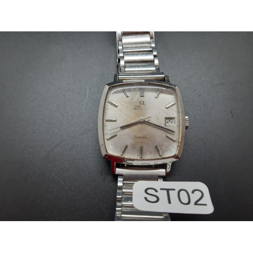 17 - A vintage men's wrist watch stamped 'Omega Automatic Geneva' (see condition report)