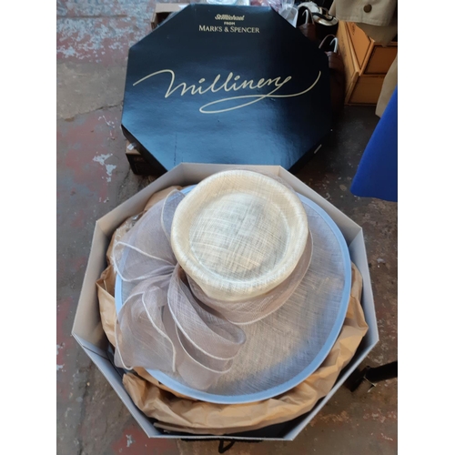 189 - A large quantity of various clothing to include men's suit jackets, as new Farah suit trousers, shir... 