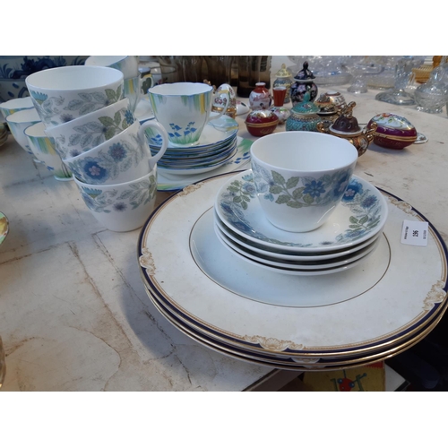 196 - A collection of assorted ceramics to include 19 pieces of Art Deco Grafton china, 5 Denby tea cups, ... 