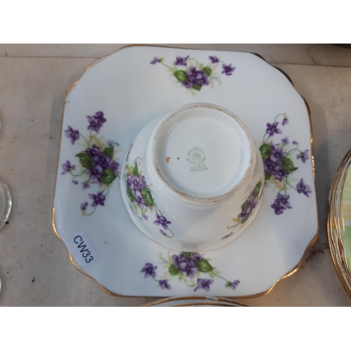 197 - 12 pieces of Royal Grafton hand painted china and a 42 piece Colclough part tea set