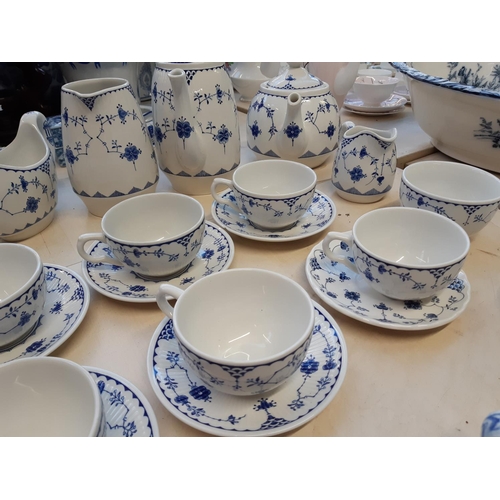 201 - Approx. 21 pieces of Mason's Denmark china to include 6 tea cups and saucers, 2 tureens, tea and cof... 