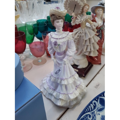 206 - Six ceramic items to include Coalport limited edition 8499 of 12500 'Louisa at Ascot' figurine from ... 