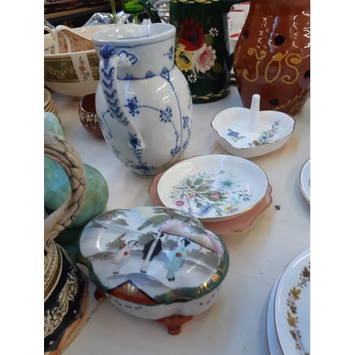 212 - 16 pieces of mixed china to include Japanese Imari pattern scalloped dish, German stein, 2 Sylvac st... 