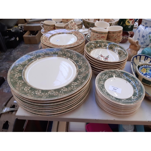 213 - Approx. 62 pieces of Johnson Brothers Ozark Mcbaine pattern dinnerware