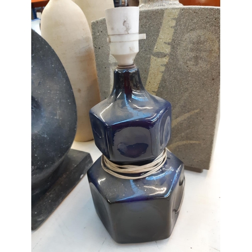 221 - Four items to include a studio pottery bowl signed 'LK 733' to base, mid 20th century West German Ba... 