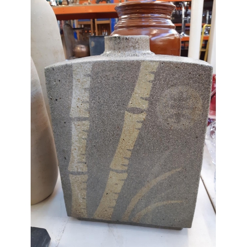 221 - Four items to include a studio pottery bowl signed 'LK 733' to base, mid 20th century West German Ba... 