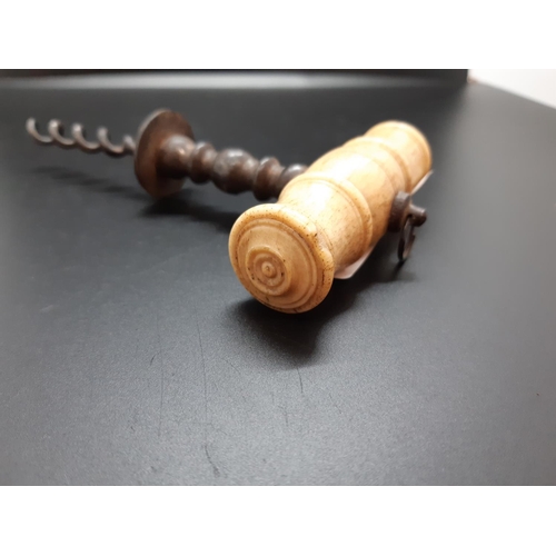 74 - A 19th century bone handle corkscrew (A/F)