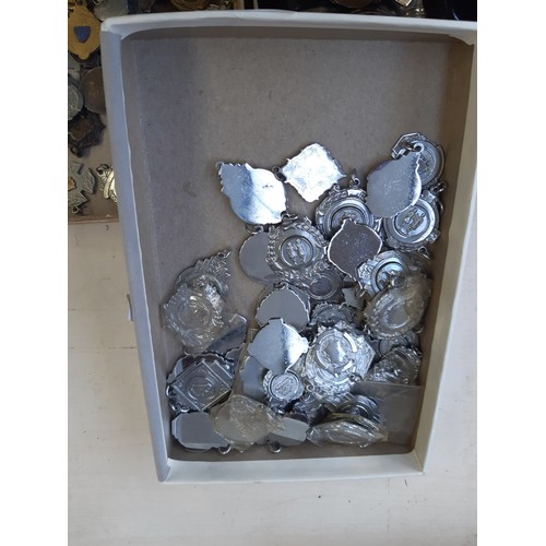 263 - A collection of various metalware to include 10 small silver plated trophies, Irish dancing medals e... 