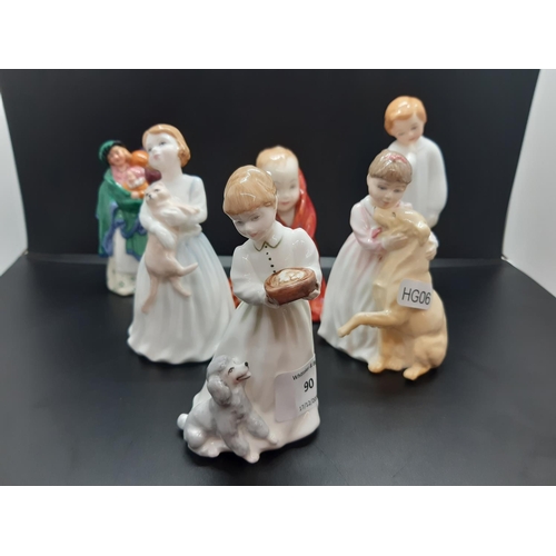 90 - A Lladro Pepita Mexican girl with sombrero and pots porcelain figurine