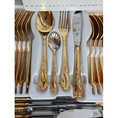 A 69 piece SBS Bestecke Solingen 23/24 carat gold plated cutlery