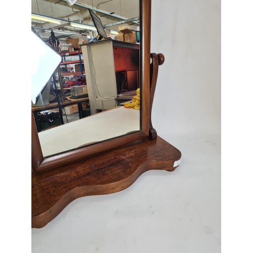 107 - A Victorian mahogany toilet mirror