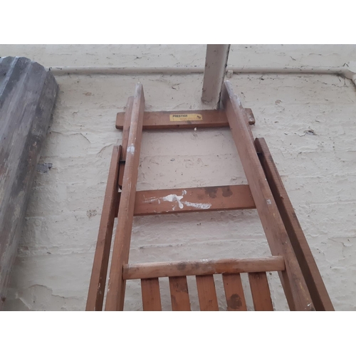 1078 - A set of vintage Prestige ten tread wooden step ladders