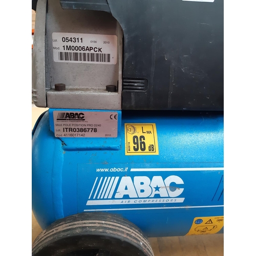 1098 - A black and blue Abac 24HP2 air compressor