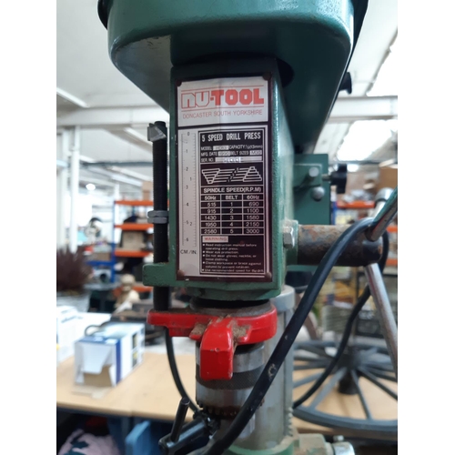 1099 - A green Nutool HD13 mains electric bench pillar drill