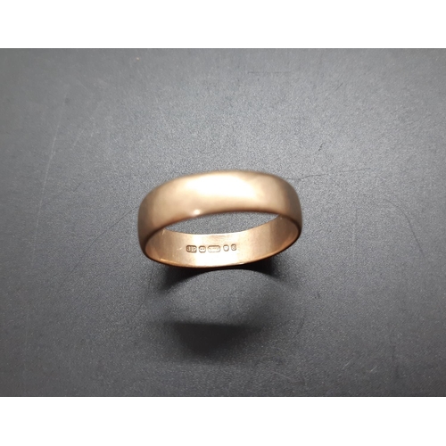 12 - A hallmarked London 9ct gold wedding band - approx total weight 3.59 grams and size X