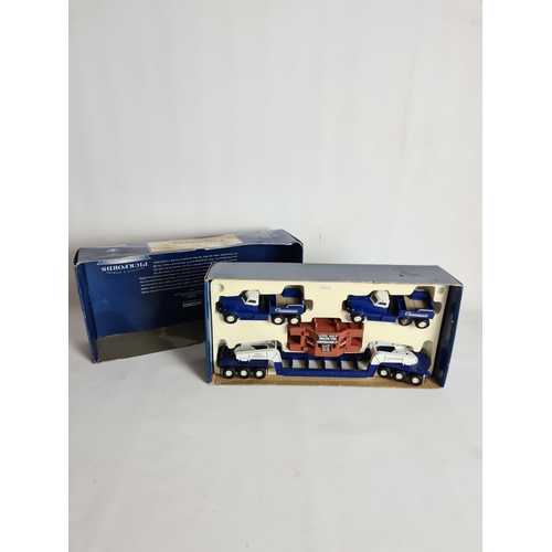 123 - A boxed Corgi Classics Pickfords Diamond T Ballast (x2) with 24 wheel Girder trailer and steel casti... 