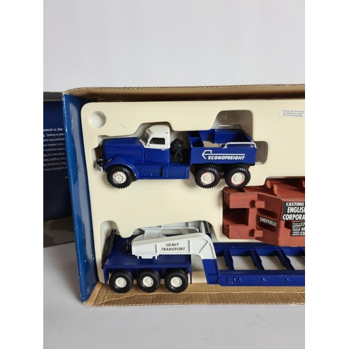 123 - A boxed Corgi Classics Pickfords Diamond T Ballast (x2) with 24 wheel Girder trailer and steel casti... 