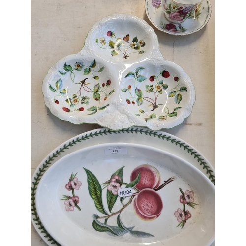 169 - Eight various pieces of china to include Royal Albert Sweet Pea tea cup and saucer, two Portmeirion ... 