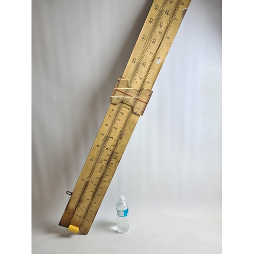 184 - A large oversized slide rule (possibly shop display or teaching aid) - approx. 140cm