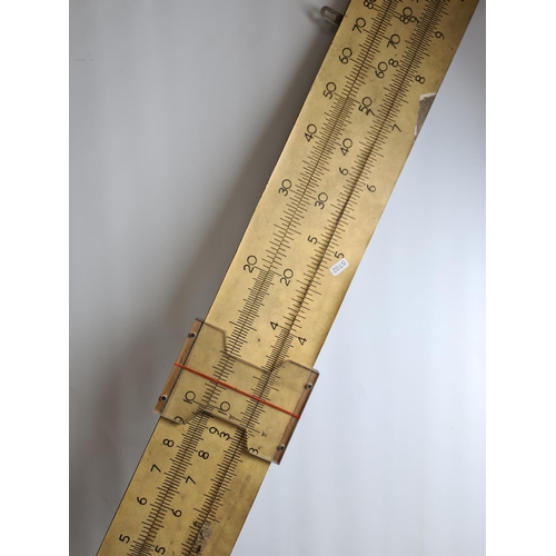 184 - A large oversized slide rule (possibly shop display or teaching aid) - approx. 140cm