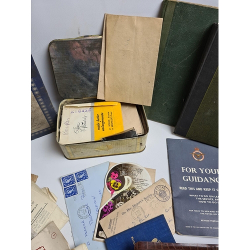 193 - Various ephemera believed to be from one collection of an RAF serviceman to include a complete scrap... 