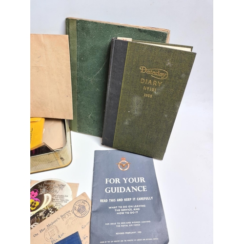 193 - Various ephemera believed to be from one collection of an RAF serviceman to include a complete scrap... 