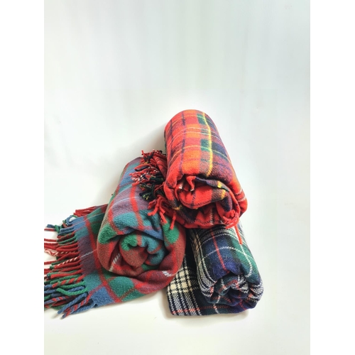 197 - Three various tartan blankets