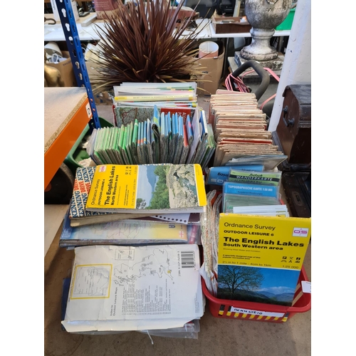 224 - A large quantity of various ordnance survey maps