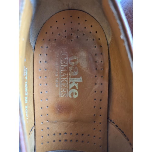 248 - A pair of size 9 Loake tan leather Derby brogues