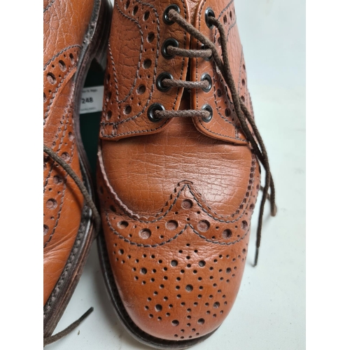 248 - A pair of size 9 Loake tan leather Derby brogues