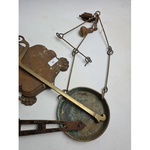 269 - A set of 19th century cast iron weighing scales