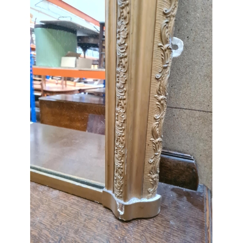 271 - A Victorian gilt framed overmantel mirror