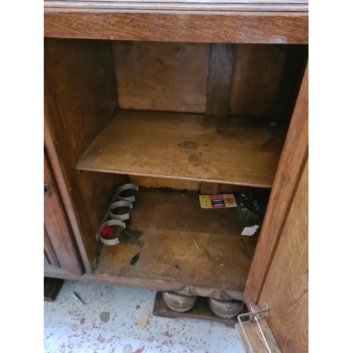 272 - An Art Deco oak sideboard - approx. 122cm wide x 46cm deep x 100cm high