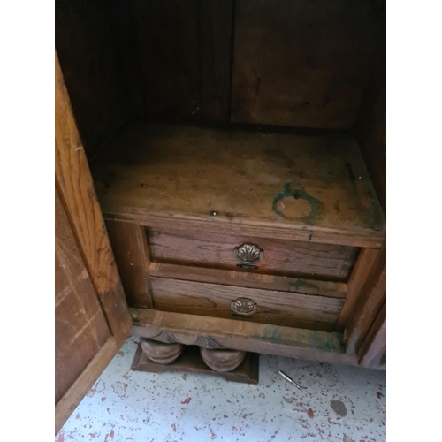 272 - An Art Deco oak sideboard - approx. 122cm wide x 46cm deep x 100cm high