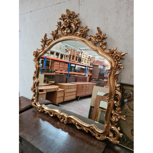 280 - A Victorian style gilt framed overmantle mirror - approx. 120cm x 115cm