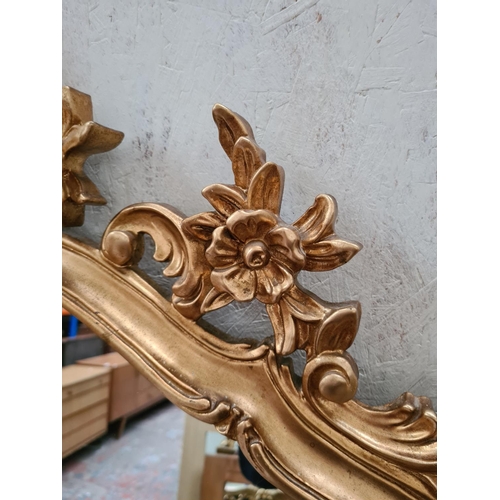 280 - A Victorian style gilt framed overmantle mirror - approx. 120cm x 115cm