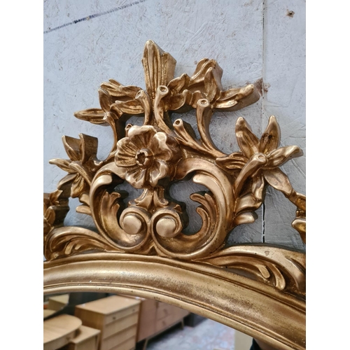 280 - A Victorian style gilt framed overmantle mirror - approx. 120cm x 115cm