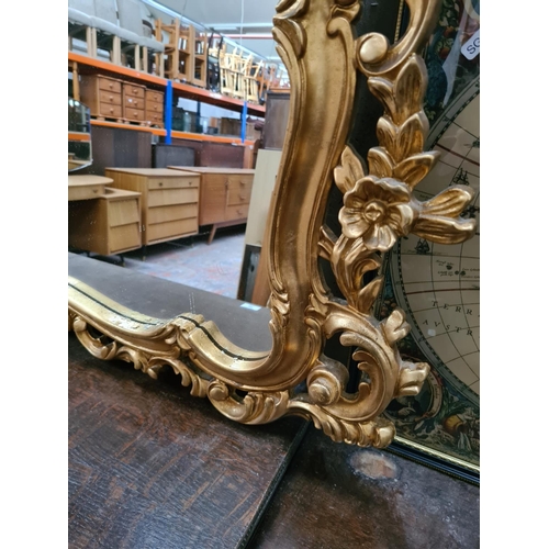 280 - A Victorian style gilt framed overmantle mirror - approx. 120cm x 115cm